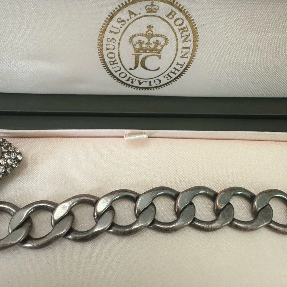 NEW VTG Y2K Antique Bronze Juicy Couture J Link Bracelet